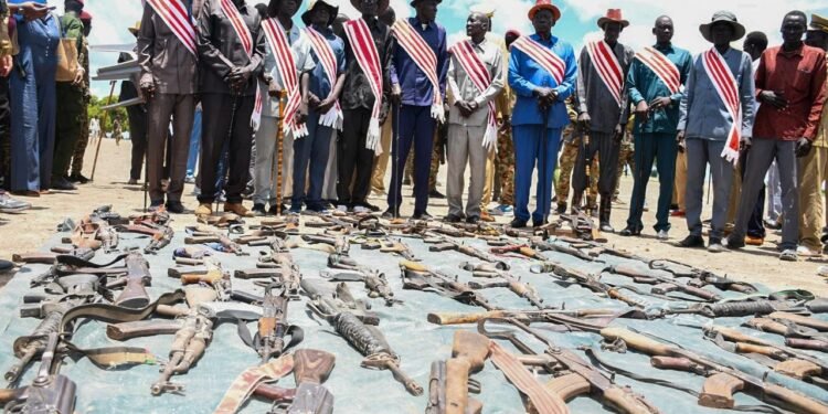 Over 100 firearms received in Mayom after voluntary disarmament