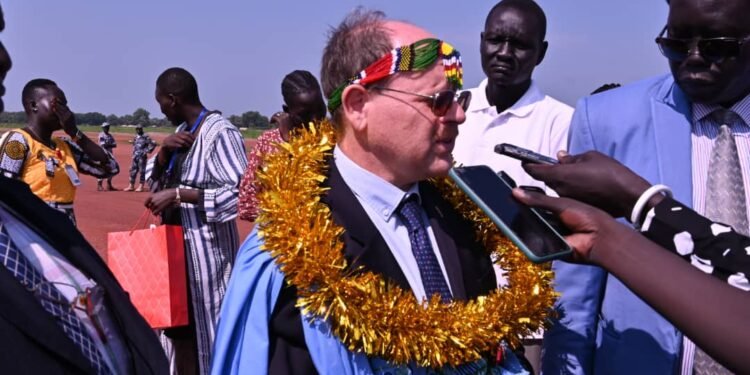 United Kingdom Ambassador visits Rumbek to evaluate peace building progress in the region