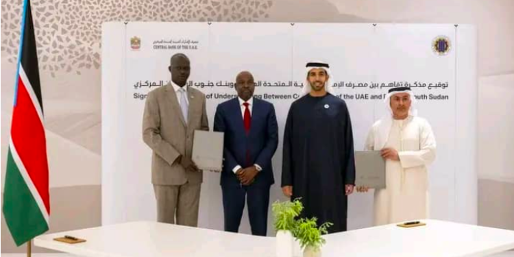 South Sudan and UAE signs MOU to strengthen banking profession and improve monetary policies